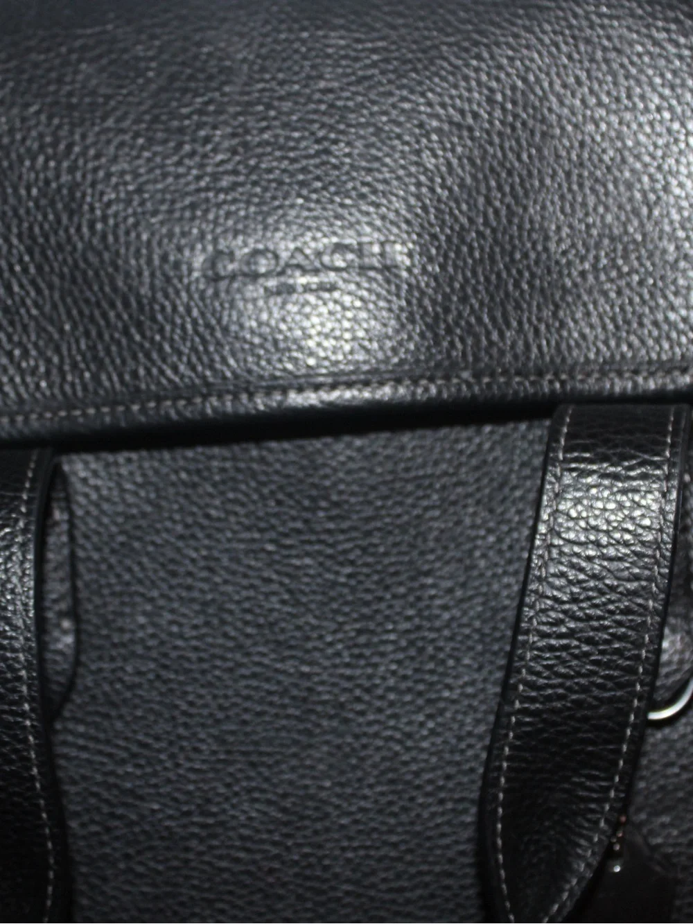 Coach Sullivan Portfolio Brief C9875 Black Pebbled Leather Messenger Laptop Bag